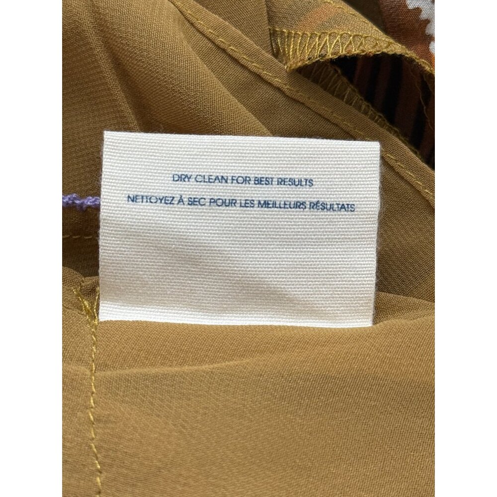 Anthropologie Edme Esyllte Silk Dress Sleeveless Vibrant Print Art Y2K Size 12 - Picture 9 of 9